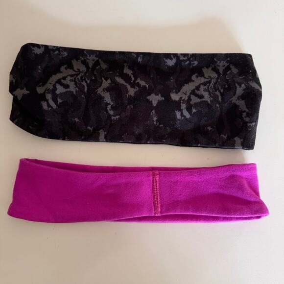 Lululemon Workout Activewear Headbands Bundle - Black and Magenta - Picture 2 of 3